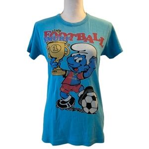 FOOTBALL SMURF TEENAGE MILLIONAIRE short sleeve t shirt SOCCER